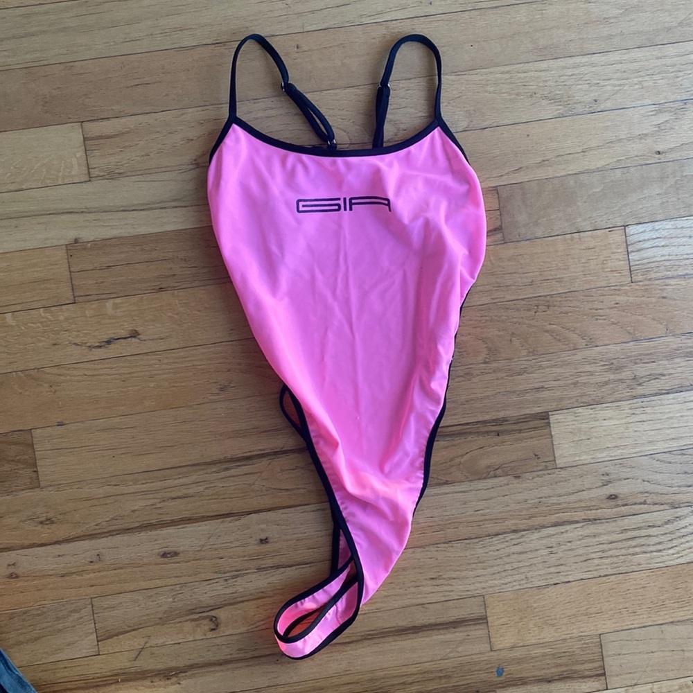 I.AM.GIA. hot pink viral neon bodysuit -S